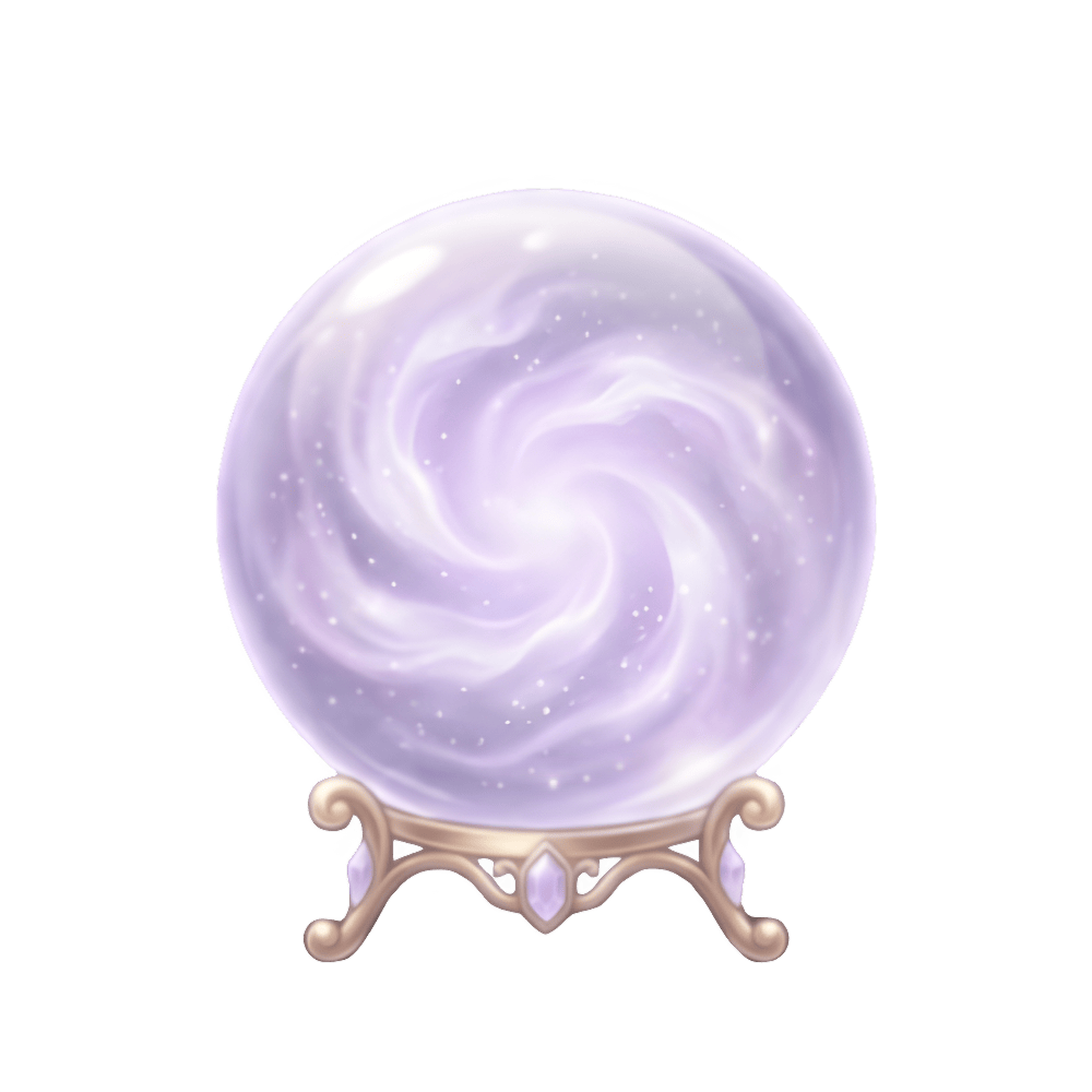 Crystal ball icon for personal psychic readings